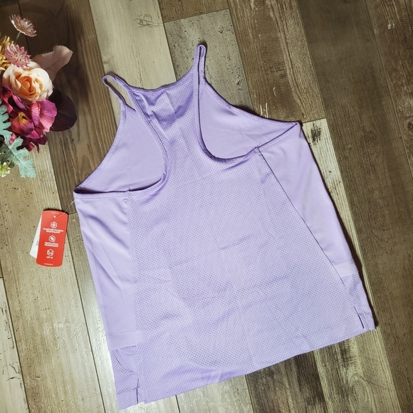 nwt bcg training tech mesh back tank top girls size xl 16 upf 50 purple rose - Picture 13 of 15